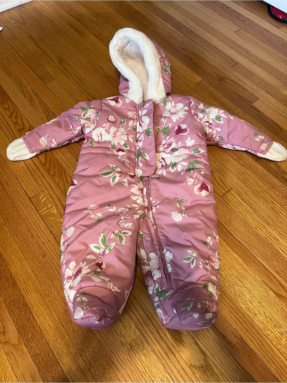 Like New - The Children’s Place Pink Floral Snowsuit